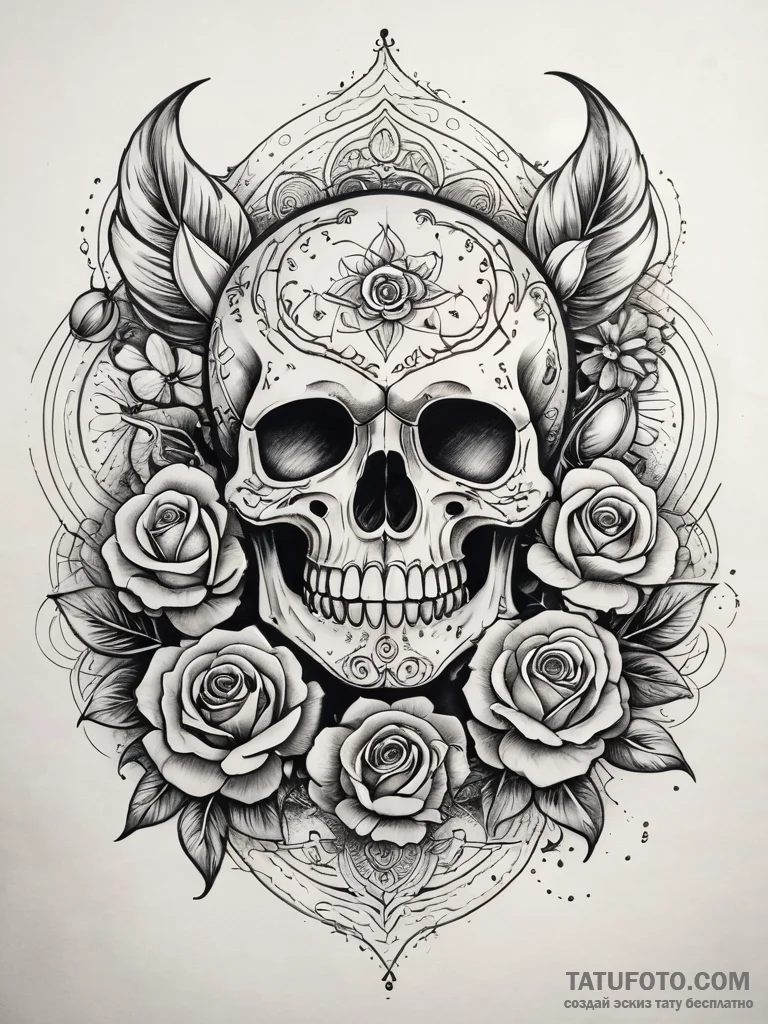 Nebula bloom devouring relic, tattoo sketch d... - эскиз тату (№1751310023_0, 30.06.2025 19:00) — Tatufoto.com