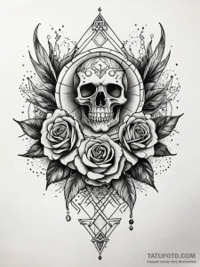 Ice roses frozen in time, tattoo flash sheet... - эскиз тату (№1751310719_0, 30.06.2025 19:11) — Tatufoto.com