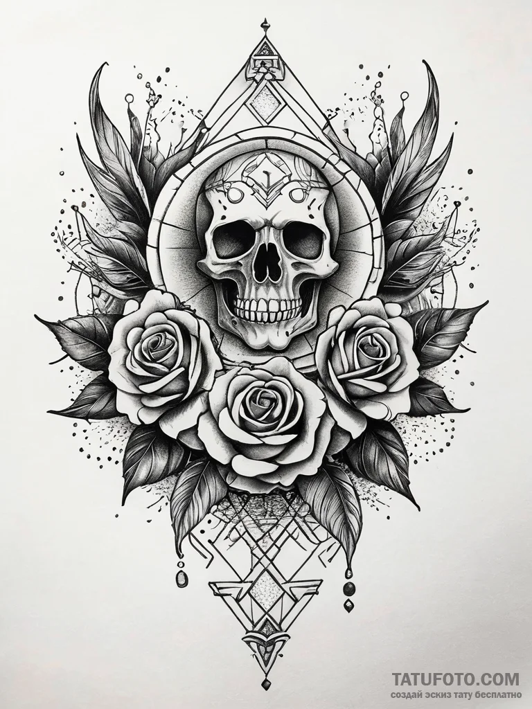 Ice roses frozen in time, tattoo flash sheet... - эскиз тату (№1751310719_0, 30.06.2025 19:11) — Tatufoto.com