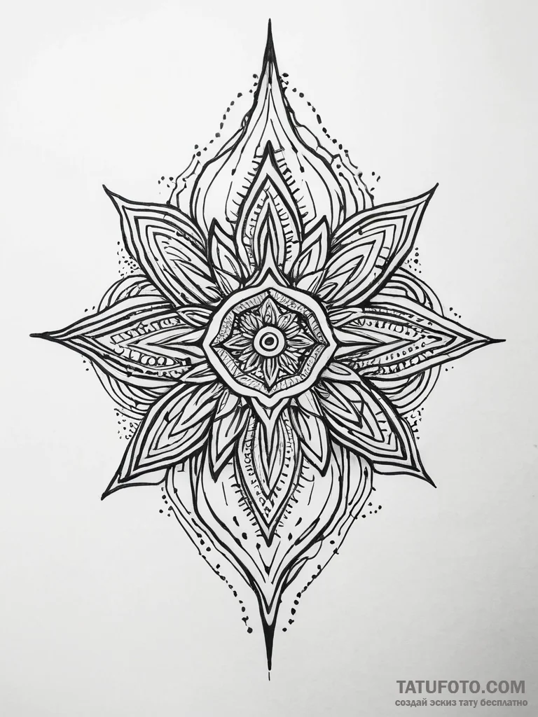 T, ink illustration for tattoo, moderately de... - эскиз тату (№1751312689_0, 30.06.2025 19:44) — Tatufoto.com