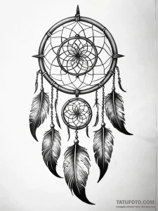 Dreamcatcher made of bones, artistic tattoo s... - эскиз тату (№1751314294_0, 30.06.2025 20:11) — Tatufoto.com