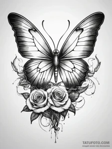 Spinal column with butterfly wings sprouting... - эскиз тату (№1751315393_0, 30.06.2025 20:29) — Tatufoto.com