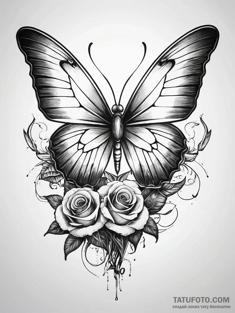 Spinal column with butterfly wings sprouting... - эскиз тату (№1751315393_0, 30.06.2025 20:29) — Tatufoto.com