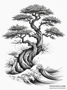 Cypress tree, symbolizing longevity and endur... - эскиз тату (№1751316860_0, 30.06.2025 20:54) — Tatufoto.com