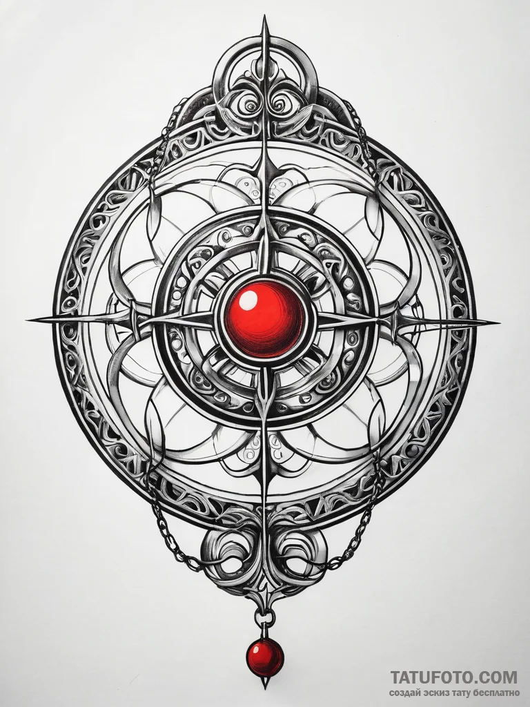 Orb bound in iron chains, tattoo sketch desig... - эскиз тату (№1751318707_0, 30.06.2025 21:25) — Tatufoto.com