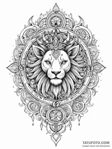 Zodiac sigil crowned with frost, concept art... - эскиз тату (№1751326175_0, 30.06.2025 23:29) — Tatufoto.com