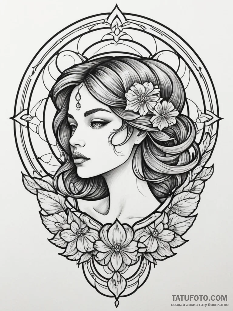 Target, tattoo drawing outline, on a clean wh... - эскиз тату (№1751326240_0, 30.06.2025 23:30) — Tatufoto.com