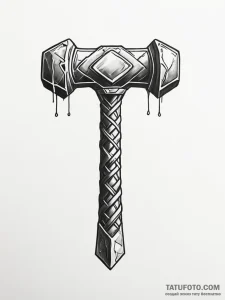 Thor's hammer - эскиз тату (№1751327594_0, 30.06.2025 23:53) — Tatufoto.com