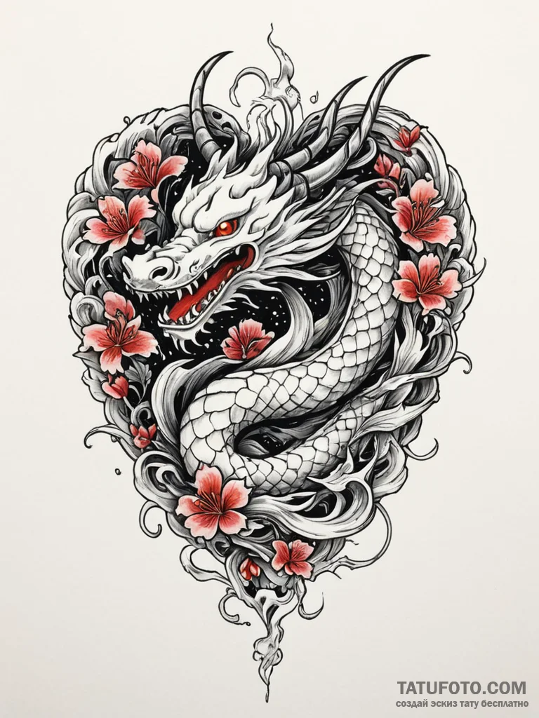 Jagged heart beneath bone spire, ink illustra... - эскиз тату (№1751327917_0, 30.06.2025 23:58) — Tatufoto.com