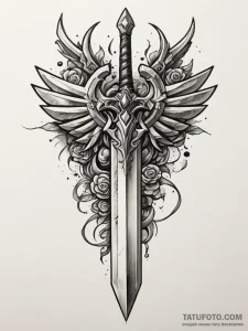 Link's sword (master sword) from zelda, plung... - эскиз тату (№1751327980_0, 30.06.2025 23:59) — Tatufoto.com