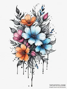 Ethereal bloom in skeletal grip, concept art... - эскиз тату (№1751328402_0, 01.07.2025 00:06) — Tatufoto.com