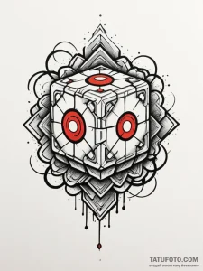 Companion cube (from portal), concept art for... - эскиз тату (№1751330914_0, 01.07.2025 00:48) — Tatufoto.com