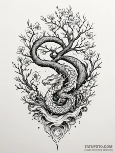 Tree of life with roots in the earth and bran... - эскиз тату (№1751331656_0, 01.07.2025 01:00) — Tatufoto.com