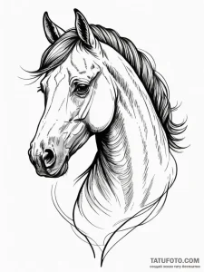 Horse, tattoo flash sheet design, fine lines,... - эскиз тату (№1751332457_0, 01.07.2025 01:14) — Tatufoto.com