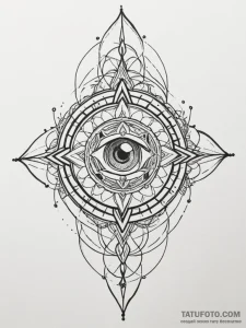 Emerald eye in skeletal hand, tattoo sketch d... - эскиз тату (№1751332780_0, 01.07.2025 01:19) — Tatufoto.com