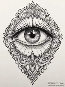 Quartz eye beneath crimson sky, tattoo drawin... - эскиз тату (№1751332857_0, 01.07.2025 01:20) — Tatufoto.com