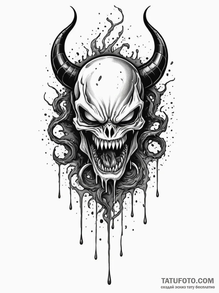 Venom blade dripping spectral poison, tattoo... - эскиз тату (№1751334380_0, 01.07.2025 01:46) — Tatufoto.com