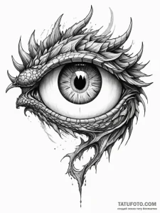 Dragon's eye (closeup) - эскиз тату (№1751335337_0, 01.07.2025 02:02) — Tatufoto.com