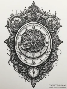 Time traveler's watch, with multiple dials fo... - эскиз тату (№1751335472_0, 01.07.2025 02:04) — Tatufoto.com