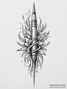 A powerful bolt of fabric, textile,, tattoo l... - эскиз тату (№1751335536_0, 01.07.2025 02:05) — Tatufoto.com