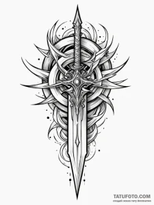 Arcane blade shifting through dimensions, tat... - эскиз тату (№1751336218_0, 01.07.2025 02:16) — Tatufoto.com