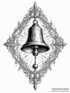 A magical bell with glowing dust, ethereal,,... - эскиз тату (№1751338815_0, 01.07.2025 03:00) — Tatufoto.com