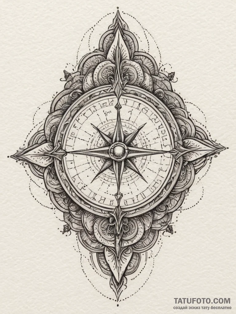 An ancient map spread out on a wooden table,... - эскиз тату (№1751339178_0, 01.07.2025 03:06) — Tatufoto.com