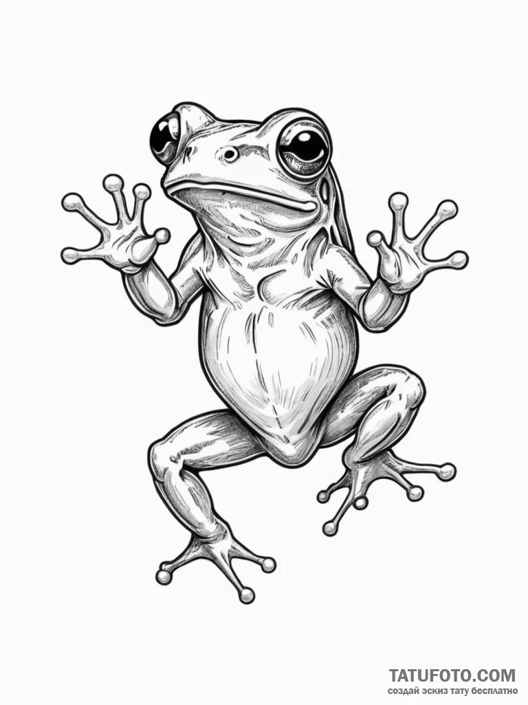 Glass frog - эскиз тату (№1751339985_0, 01.07.2025 03:19) — Tatufoto.com