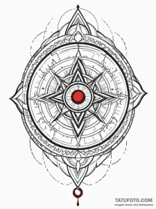 Pendulum sigil beneath crimson gate, tattoo f... - эскиз тату (№1751341760_0, 01.07.2025 03:49) — Tatufoto.com