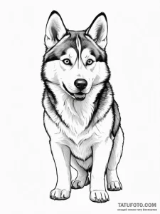 Husky - эскиз тату (№1751342324_0, 01.07.2025 03:58) — Tatufoto.com