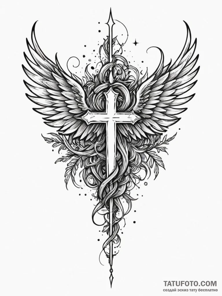 Jungle wings devouring starlight, tattoo sket... - эскиз тату (№1751346944_0, 01.07.2025 05:15) — Tatufoto.com