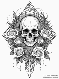 Quicksilver sigil beneath spectral gate, conc... - эскиз тату (№1751349590_0, 01.07.2025 05:59) — Tatufoto.com