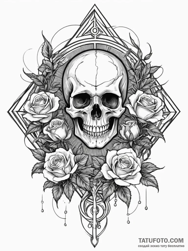 Quicksilver sigil beneath spectral gate, conc... - эскиз тату (№1751349590_0, 01.07.2025 05:59) — Tatufoto.com