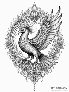 Sirin (mythical bird-woman), artistic tattoo... - эскиз тату (№1751349731_0, 01.07.2025 06:02) — Tatufoto.com