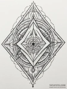 Ethereal sigil shimmering in void, concept ar... - эскиз тату (№1751352578_0, 01.07.2025 06:49) — Tatufoto.com