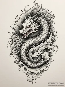 Dragon's eye (closeup), ink illustration for... - эскиз тату (№1751352657_0, 01.07.2025 06:50) — Tatufoto.com