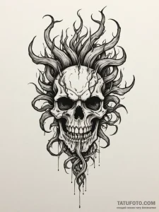 Nightshade roots devouring relic, tattoo draw... - эскиз тату (№1751354450_0, 01.07.2025 07:20) — Tatufoto.com