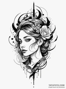 G, tattoo sketch design, on a clean white pap... - эскиз тату (№1751354983_0, 01.07.2025 07:29) — Tatufoto.com