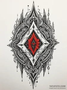 Orcish rune etched in blade, concept art for... - эскиз тату (№1751356207_0, 01.07.2025 07:50) — Tatufoto.com