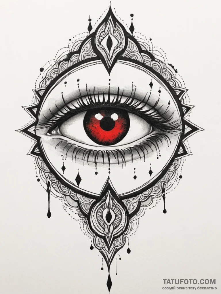 Portrait eyes bleeding starlight, artistic ta... - эскиз тату (№1751356978_0, 01.07.2025 08:02) — Tatufoto.com