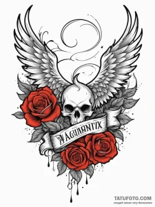 Corrupted phoenix with broken wings, tattoo f... - эскиз тату (№1751357052_0, 01.07.2025 08:04) — Tatufoto.com