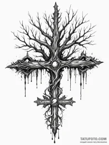 Burning roots of ancient tree, tattoo sketch... - эскиз тату (№1751357872_0, 01.07.2025 08:17) — Tatufoto.com