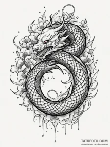 Mirror shards forming serpent, tattoo sketch... - эскиз тату (№1751358793_0, 01.07.2025 08:33) — Tatufoto.com