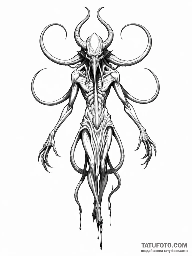 Nyarlathotep - эскиз тату (№1751406446_0, 01.07.2025 21:47) — Tatufoto.com