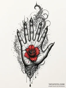 Black veil torn by claws, artistic tattoo ske... - эскиз тату (№1751409139_0, 01.07.2025 22:32) — Tatufoto.com