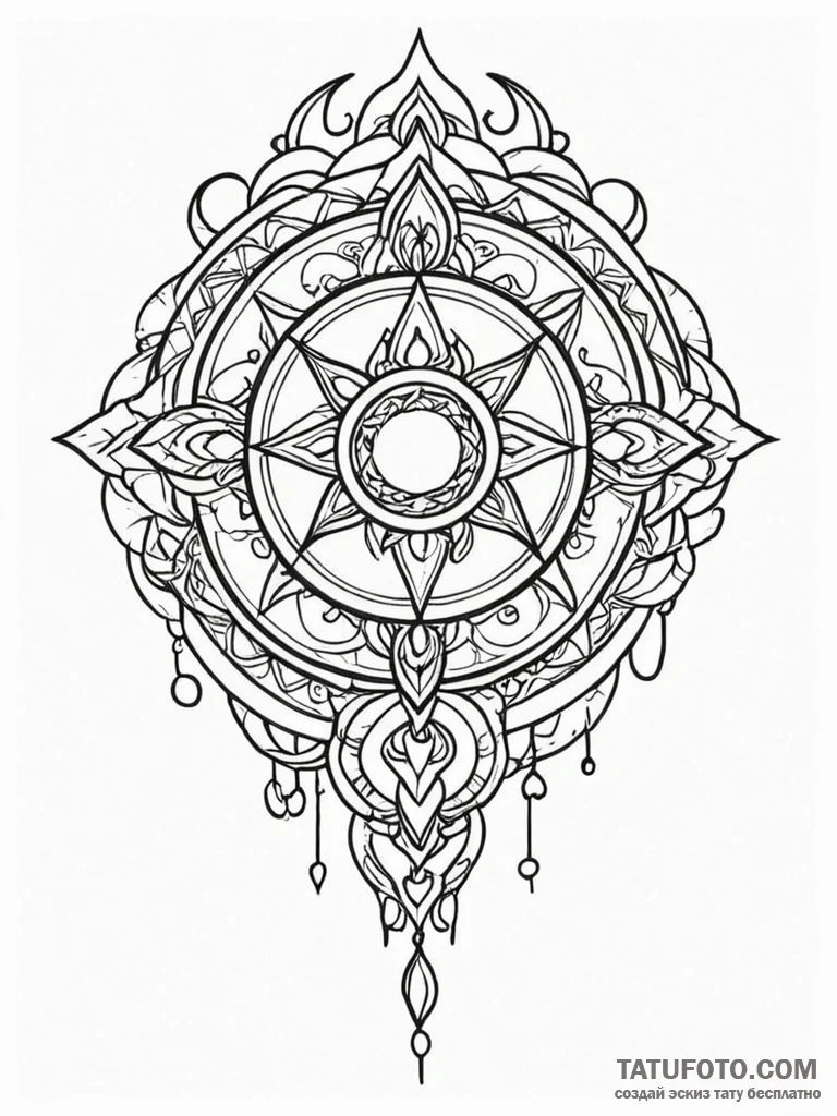 Amulet symbol, tattoo flash sheet design, on... - эскиз тату (№1751409282_0, 01.07.2025 22:34) — Tatufoto.com