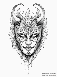 Mask - эскиз тату (№1751409482_0, 01.07.2025 22:38) — Tatufoto.com