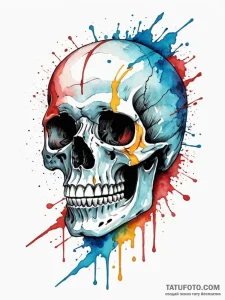 Broken arrow lodged in skull, concept art for... - эскиз тату (№1751409969_0, 01.07.2025 22:46) — Tatufoto.com