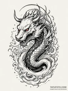 Kelpie mane flowing with spectral light, conc... - эскиз тату (№1751410306_0, 01.07.2025 22:51) — Tatufoto.com