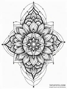 Night bloom crowned in frost, ink illustratio... - эскиз тату (№1751412115_0, 01.07.2025 23:21) — Tatufoto.com